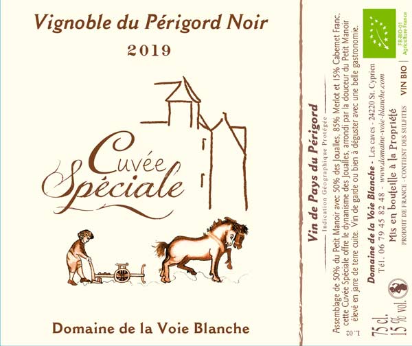 Etiquette de vin Domaine de la voie blanche